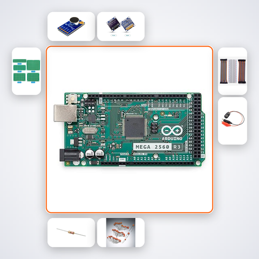 Generative Art OLED Oscilloscope Kit with Arduino Mega + LED