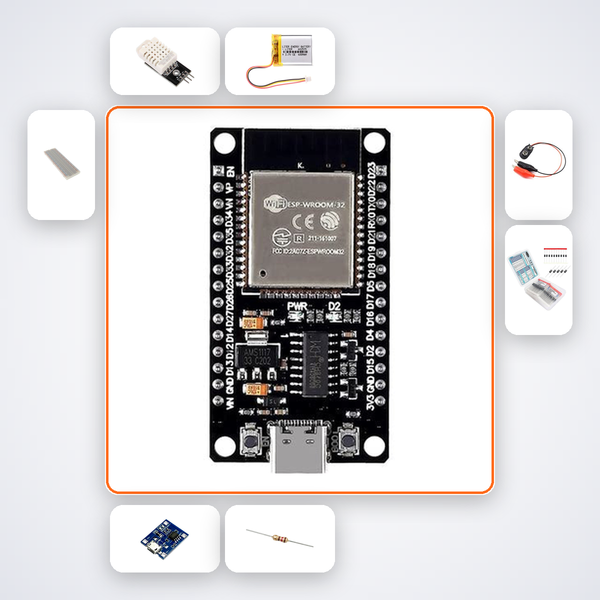 Greenhouse Climate Monitor Advanced Kit with ESP32 + DHT22