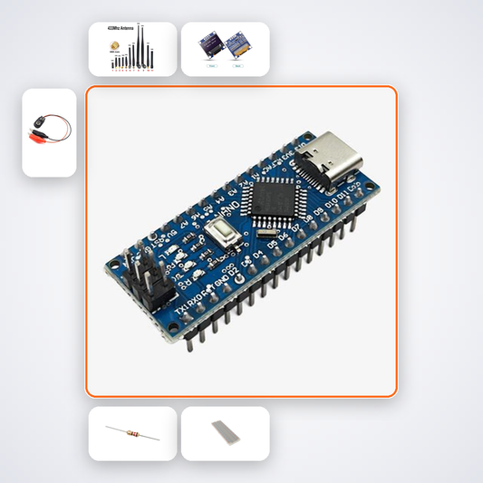 HC-12 Long Range Serial Link Kit with Arduino Nano + LED