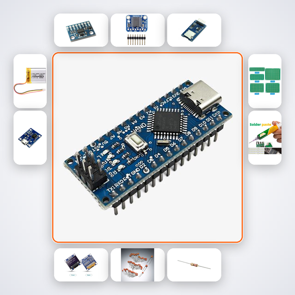 High-G Shock Recorder Variant 23 Kit with Arduino Nano + LED