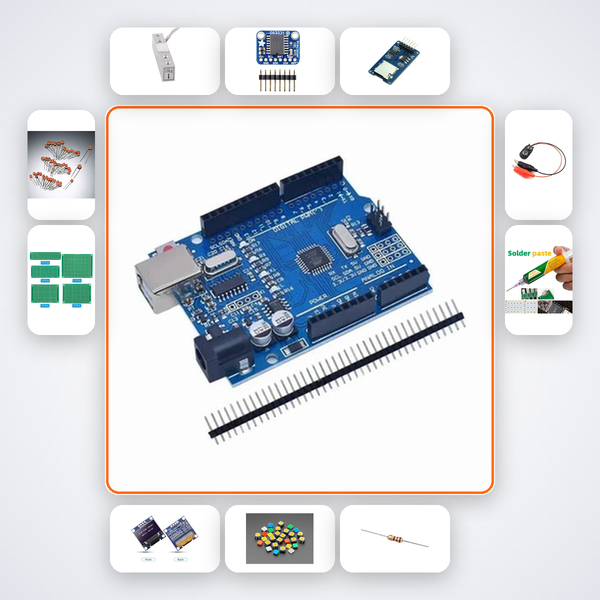 High Resolution Weight Logger Kit with Arduino Uno + LED