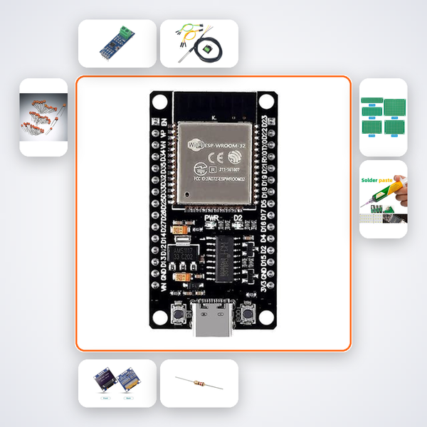 Home Brewing Temperature Monitor Kit with ESP32 + LED