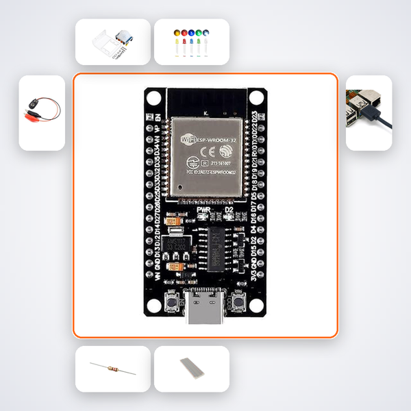 Home Security Motion Sensor Kit with ESP32 + LED