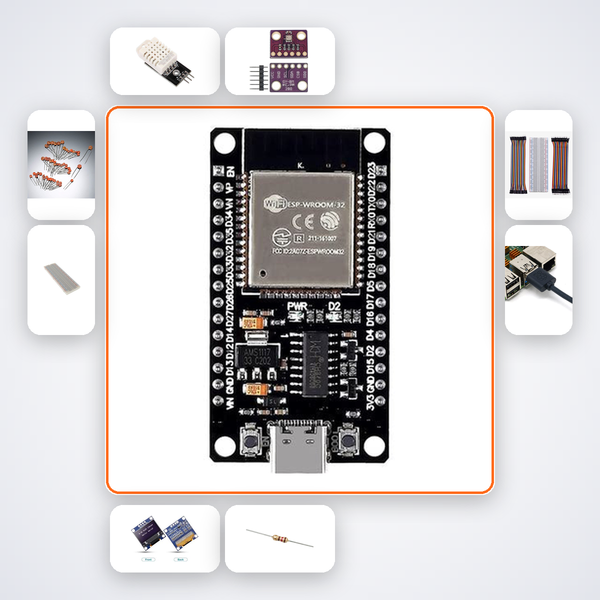 HVAC Performance Monitor Lab Kit with ESP32 + DHT22