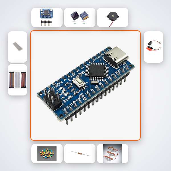 Hydration Reminder Watch Kit with Arduino Nano + LED