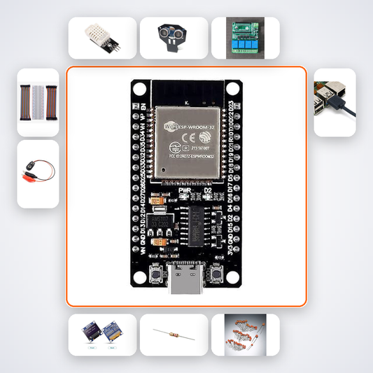 Industrial Bin Level Monitor Kit with ESP32 + DHT22