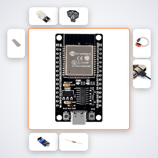 Industrial Bin Level Monitor Pro Kit with ESP32 + DHT22