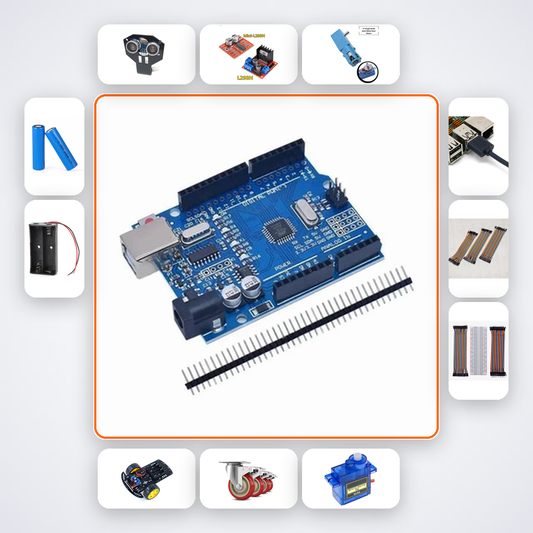 Industrial Bin Level Monitor Smart Kit with Arduino Uno + Ultrasonic