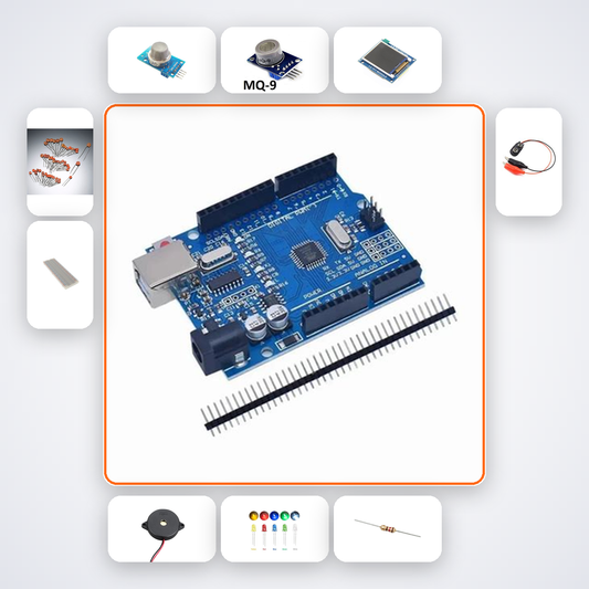 Industrial Gas Leak Detector Pro Kit with Arduino Uno + Sensor