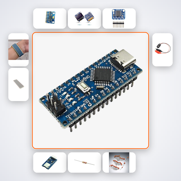 Knee Angle Goniometer Kit with Arduino Nano + MPU6050
