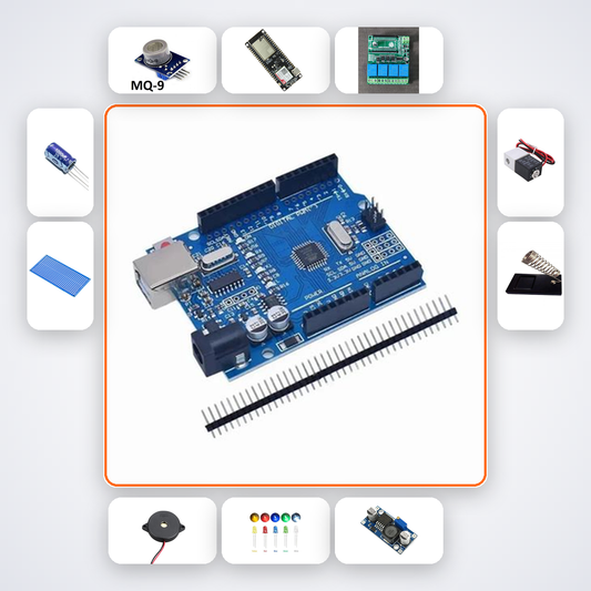 Lab Gas Monitor Pro Kit with Arduino Uno + Sensor