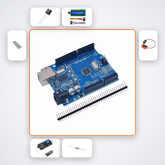 LM35 Analog Temperature Sensor Starter Kit Kit with Arduino Uno + Sensor