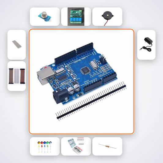 LPG Gas Leak Alarm Kit with Arduino Uno + Sensor