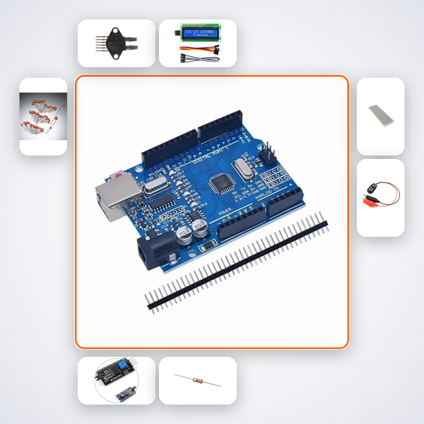 Lung Capacity Breath Meter Kit with Arduino Uno + Sensor