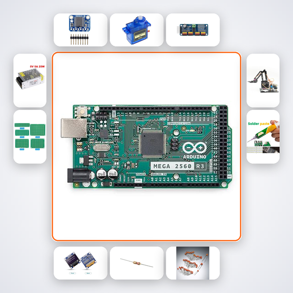 Mechanical Seven Segment Clock Kit with Arduino Mega + Servo