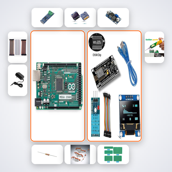 Modbus RTU Sensor Gateway Kit with Arduino Mega + LED