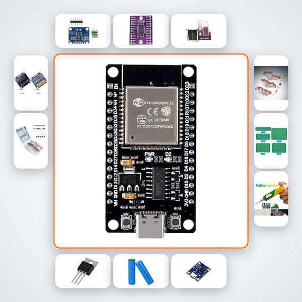 MPPT Solar Charge Controller Kit with ESP32 + LED Power 2