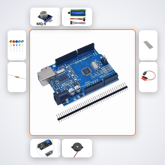 MQ-7 Carbon Monoxide Sensor Starter Kit Kit with Arduino Uno + Sensor