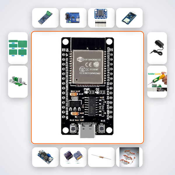 Multi-Protocol Industrial Gateway Kit with ESP32 + LED