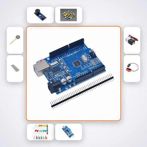 Multi-Tone Alarm Siren Kit with Arduino Uno + LED