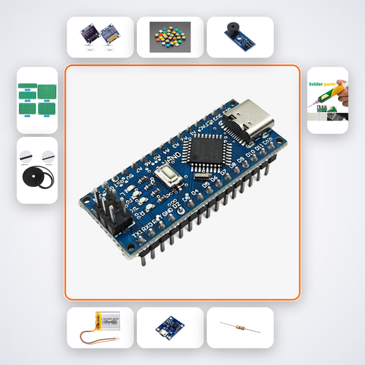 Nano Game Console Handheld Kit with Arduino Nano + LED
