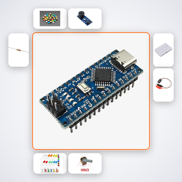 Nano Morse Code Keyer Kit with Arduino Nano + LED