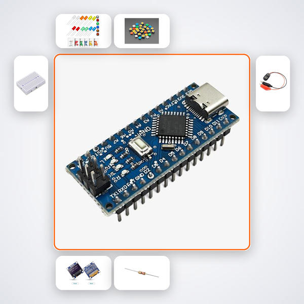 Nano Reaction Timer Game Kit with Arduino Nano + LED