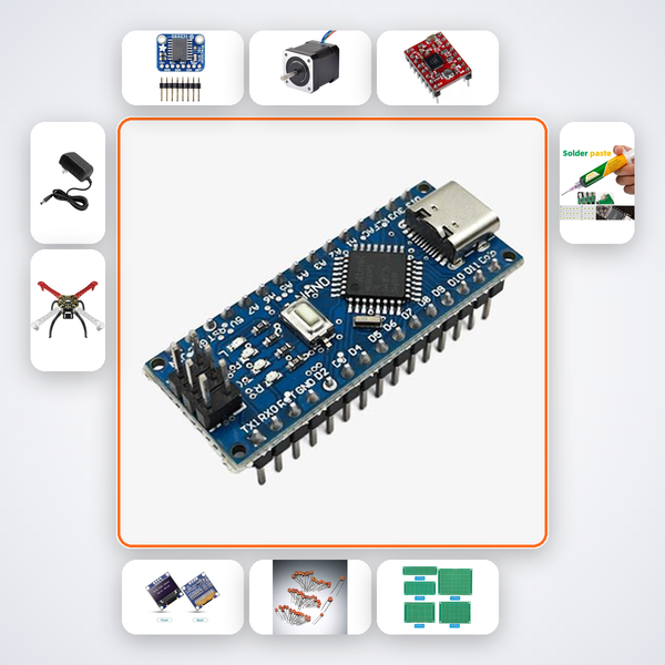 Nano Stepper Motor Watch Kit with Arduino Nano + Stepper Motor
