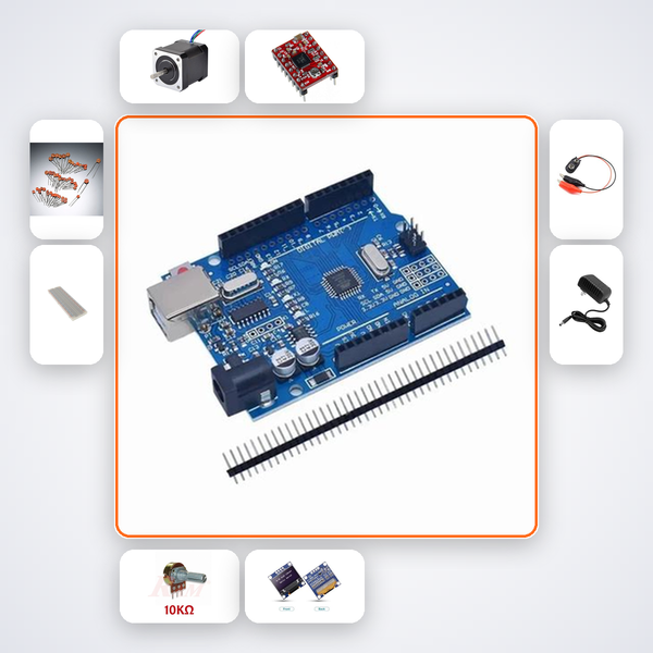 NEMA17 Stepper Angle Control Kit with Arduino Uno + Stepper Motor