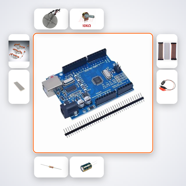 NeoPixel Rainbow Ring Kit with Arduino Uno + LED