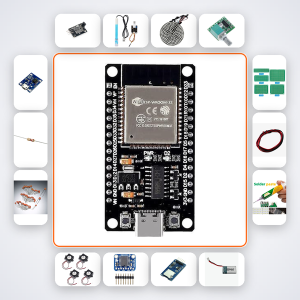 Neuro-Feedback Alpha Training Headset Kit with ESP32 + LED