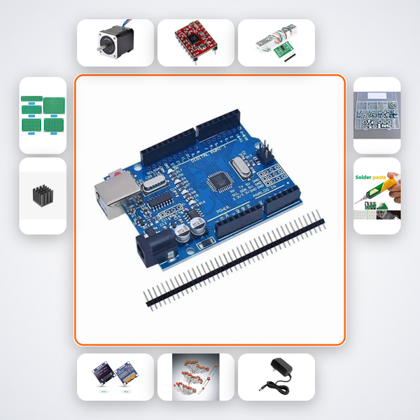 Parallel Gripper Force Controller Kit with Arduino Uno + Stepper Motor