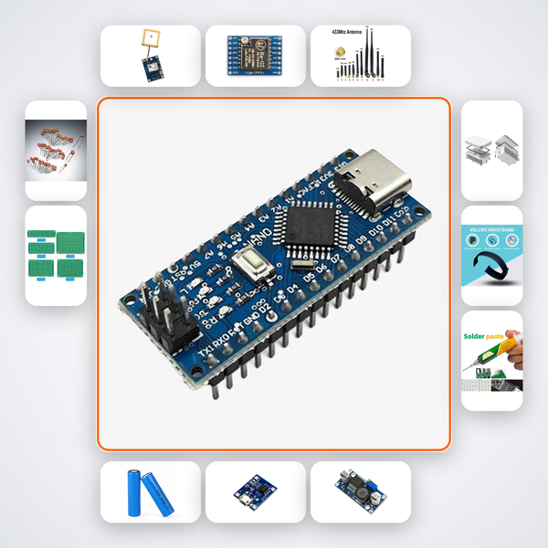 Pet GPS Collar Tracker Kit with Arduino Nano + LoRa