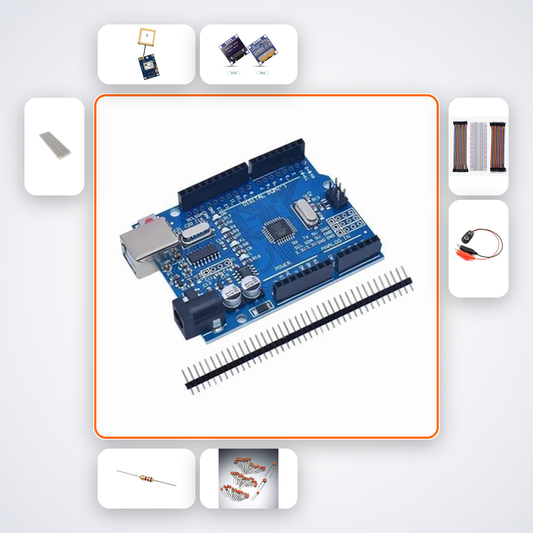Pet GPS Collar Tracker Kit with Arduino Uno + LED