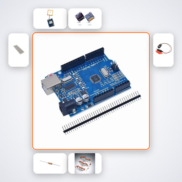 Pet GPS Collar Tracker Plus Kit with Arduino Uno + LED