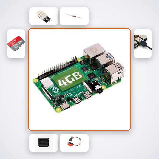 Pi 4 Docker Sensor Dashboard Kit with Raspberry Pi 4 + DHT22