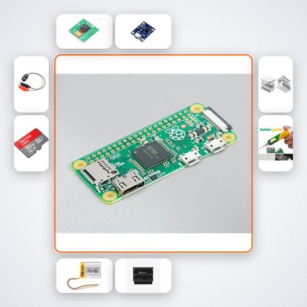 Pi Zero 2W Wireless Security Cam Kit with Raspberry Pi Zero + Camera