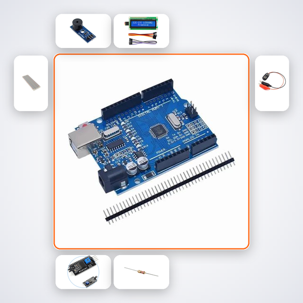 Piezo Knock Sensor Starter Kit Kit with Arduino Uno