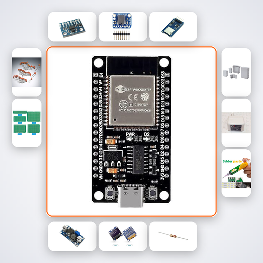 Predictive Maintenance Vibration Monitor Variant 9 Kit with ESP32 + LED