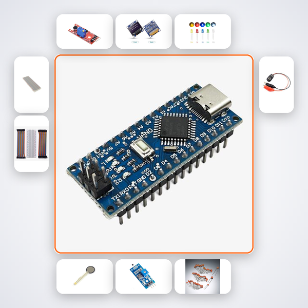 Pulse Rate Display Wristband Kit with Arduino Nano + Sensor