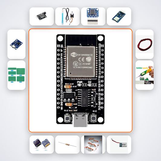 Real-Time EEG Alpha Wave Detector Variant 3 Kit with ESP32 + LED