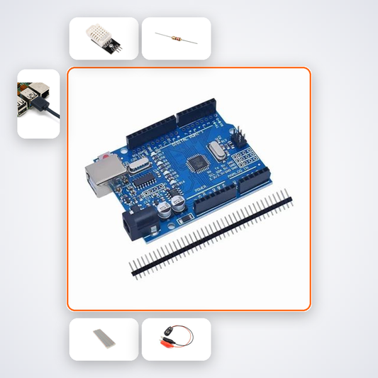 Serial Plotter Temperature Graph Kit with Arduino Uno + DHT22