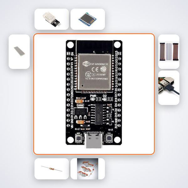 Server Room Temperature Monitor Kit with ESP32 + DHT22 v2