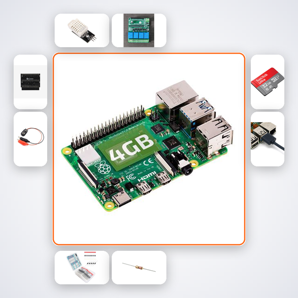 Server Room Temperature Monitor Pro Kit with Raspberry Pi 4 + DHT22