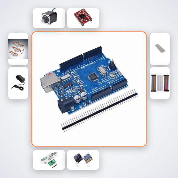 Smart Pet Feed Dispenser Kit with Arduino Uno + Stepper Motor