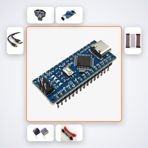 Smart Trash Can Auto-Open Pro Kit with Arduino Nano + Ultrasonic