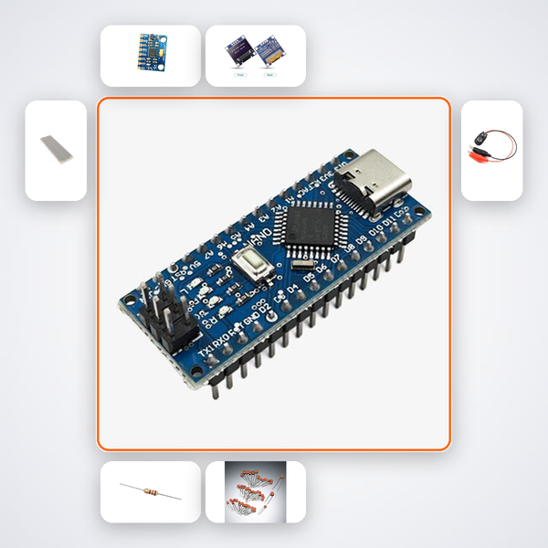 Step Counter Pedometer Kit with Arduino Nano + MPU6050