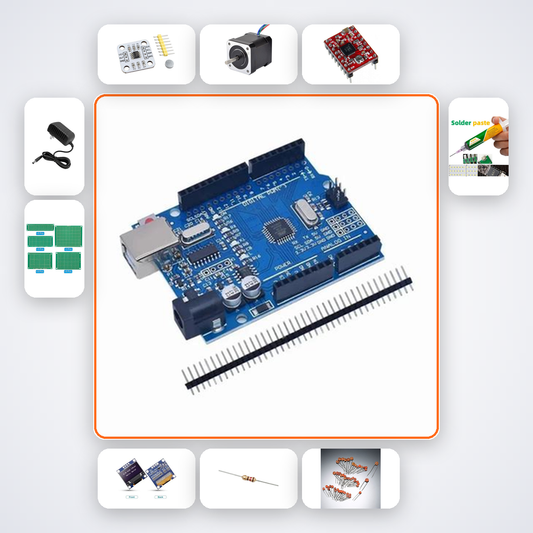 Stepper Motor Angle Position Sensor Kit with Arduino Uno + Stepper Motor