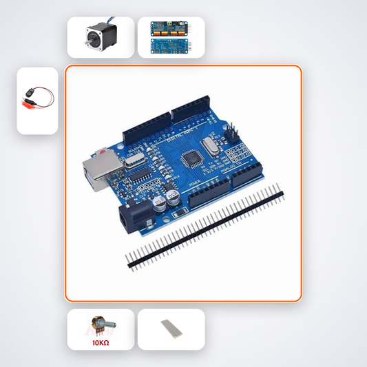 Stepper Motor Controller Kit with Arduino Uno + Stepper Motor