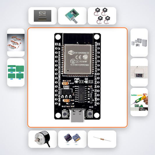 Stochastic Noise Music Generator Variant 13 Kit with ESP32 + LED